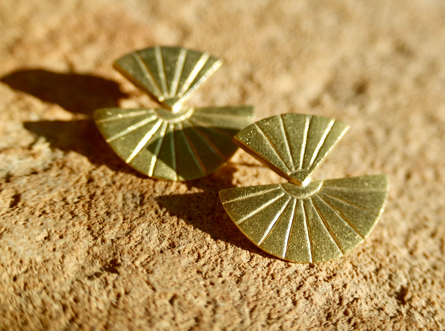 Sunset Horizons Gold Earrings
