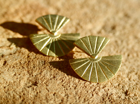 Sunset Horizons Gold Earrings